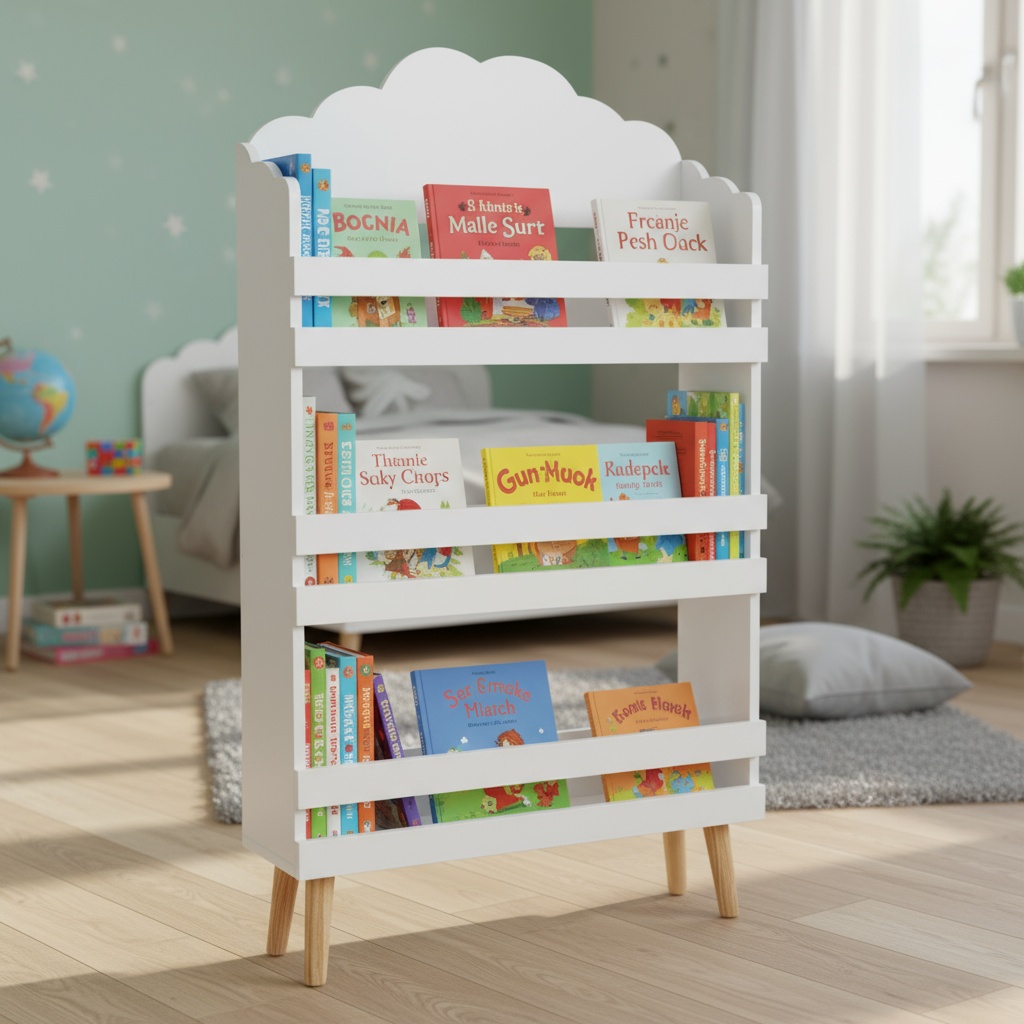 Estantería infantil biblioteca blanca - Imagen 1