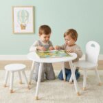 Mesa de madera infantil blanco - Imagen 2
