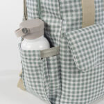Mochila maternal I Love Vichy verde - Imagen 6