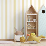 Papel pintado infantil Stripes mostaza - Imagen 2