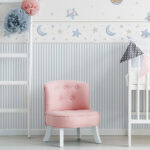 Papel pintado infantil Fine Stripes celeste - Imagen 2