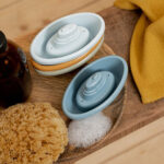 Barquitos apilables para el baño azules - Imagen 2
