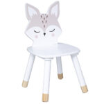 Silla de madera infantil con diseño de Zorro