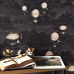 Papel pintado Expédition negro doré - Imagen 2
