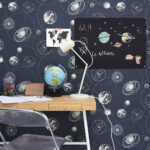 Papel pintado Young & Free - Just Fly azul noche - Imagen 4