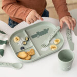 Plato con compartimentos Croco verde - Imagen 3