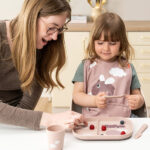 Plato con compartimentos Happy Clouds rosa - Imagen 3