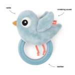 Sonajero con mordedor Birdie azul - Imagen 3