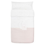Funda nórdica para cuna Teddy rosa