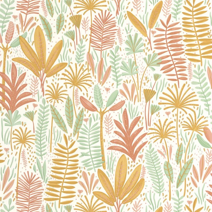 105724340 Papel pintado Les Mini Mondes - Hierbas Florales Multicolor - Imagen 1
