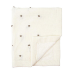 Manta Tricot dots blanco