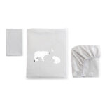 Juego de sábanas para minicuna Polaris Gris