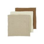 Pack de 3 muselinas 70x70cm Sand / Tofee / Off White