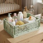 Caja plegable pequeña 30cm verde - Imagen 4