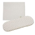 Set de Sábana bajera ajustable para capazo + muselina Mimosa Verde