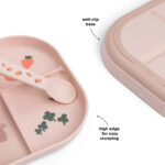 Plato infantil con compartimentos Tiny Farm Rosa - Imagen 3