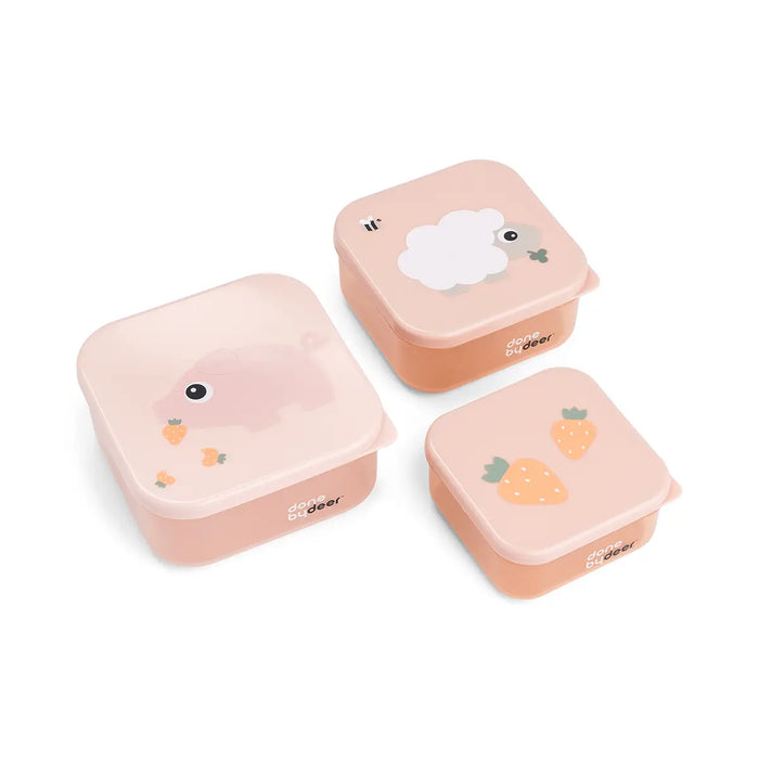Snack-box-set-3-pcs-Tiny-farm-Powder-Front-PS Set de 3 cajitas para alimentos Tiny Farm Rosa - Imagen 1