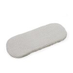 Set de Sábana bajera ajustable para capazo + muselina Botton Raya - Imagen 6