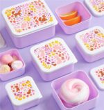 Set de 4 cajitas para alimentos Flores - Imagen 3
