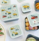 Set de 4 cajitas para alimentos Vehículos - Imagen 2