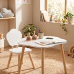 Mesa de madera infantil Douceur blanco - Imagen 2
