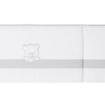 Protector para cuna  de 70cm. Teddy gris - Imagen 3