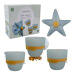 Set de tazas y estrella para el baño
