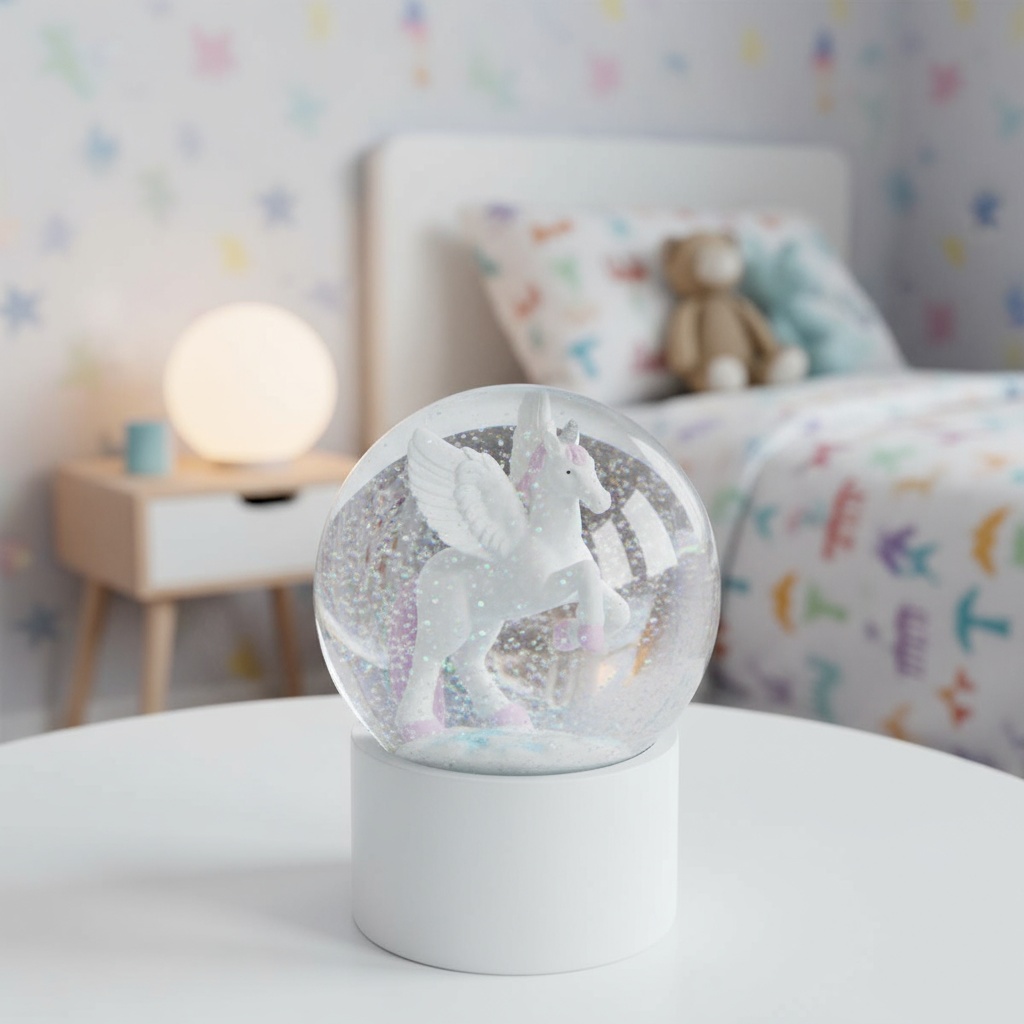 Bola de nieve infantil unicornio - Imagen 1