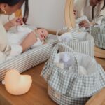Cesta organizadora Praliné Rayas matcha - Imagen 2