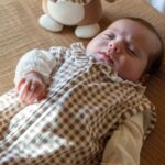 Saco de dormir para verano Praliné Vichy/rayas moka - Imagen 3