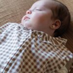 Saco de dormir para verano Praliné Vichy/rayas moka - Imagen 2