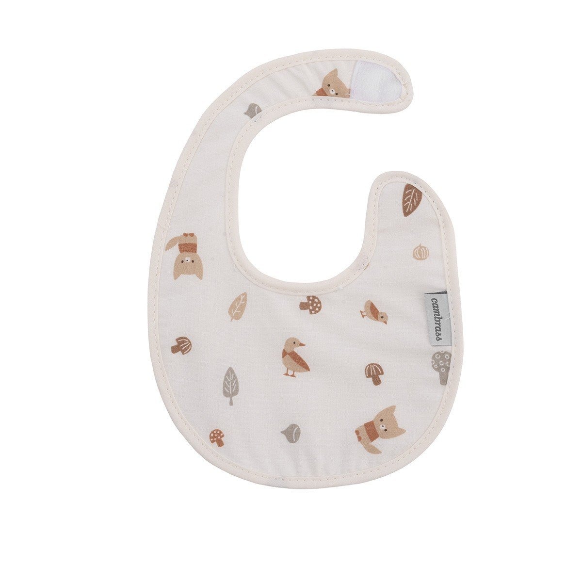imgi_3_babero-redondo-con-velcro-senda-beige-16x19x1-cm Babero redondo Senda beige - Imagen 1