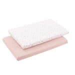 Pack de 2 bajeras para minicuna Calma rosa