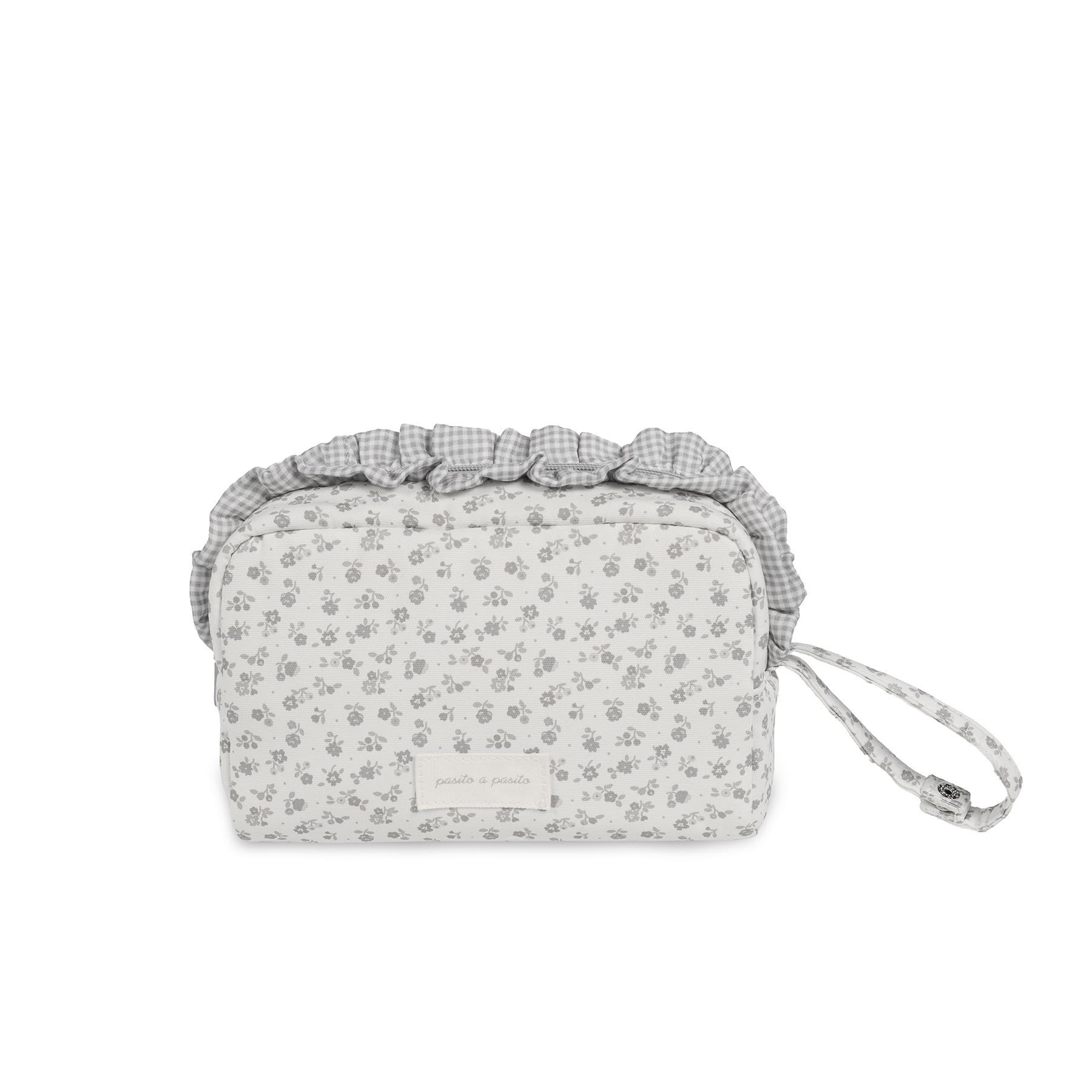 1120900610_a Neceser Flores Little Bloom Gris - Imagen 1