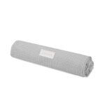 Set de 2 Muselinas de Algodón Little Bloom Vichy Gris (70x70 cm) - Imagen 2