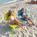 Silla de playa plegable infantil Rayas azul y verde - Imagen 6