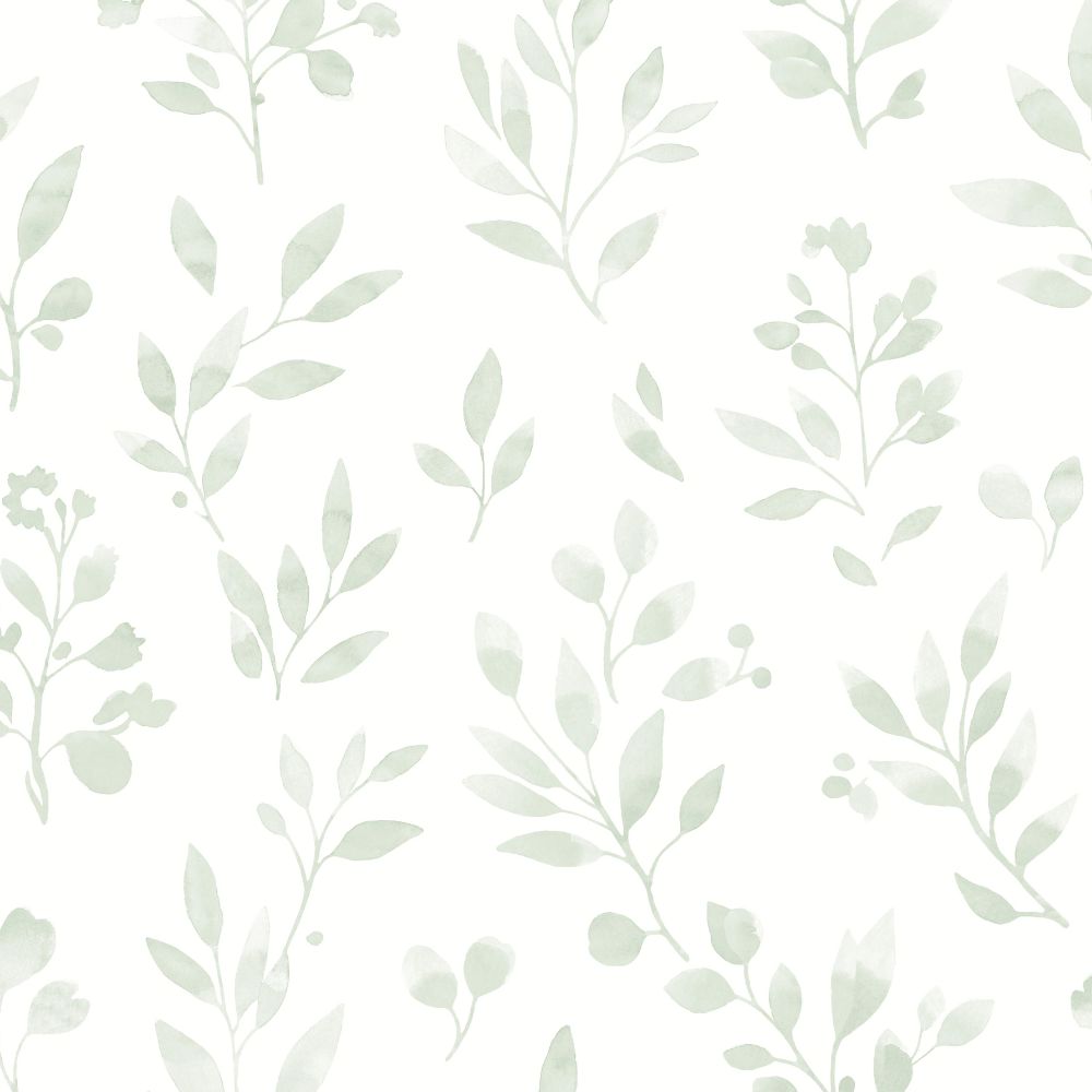 Diseño sin título - 2026-09-25T090950.087 Papel pintado infantil hojas verde - Imagen 1