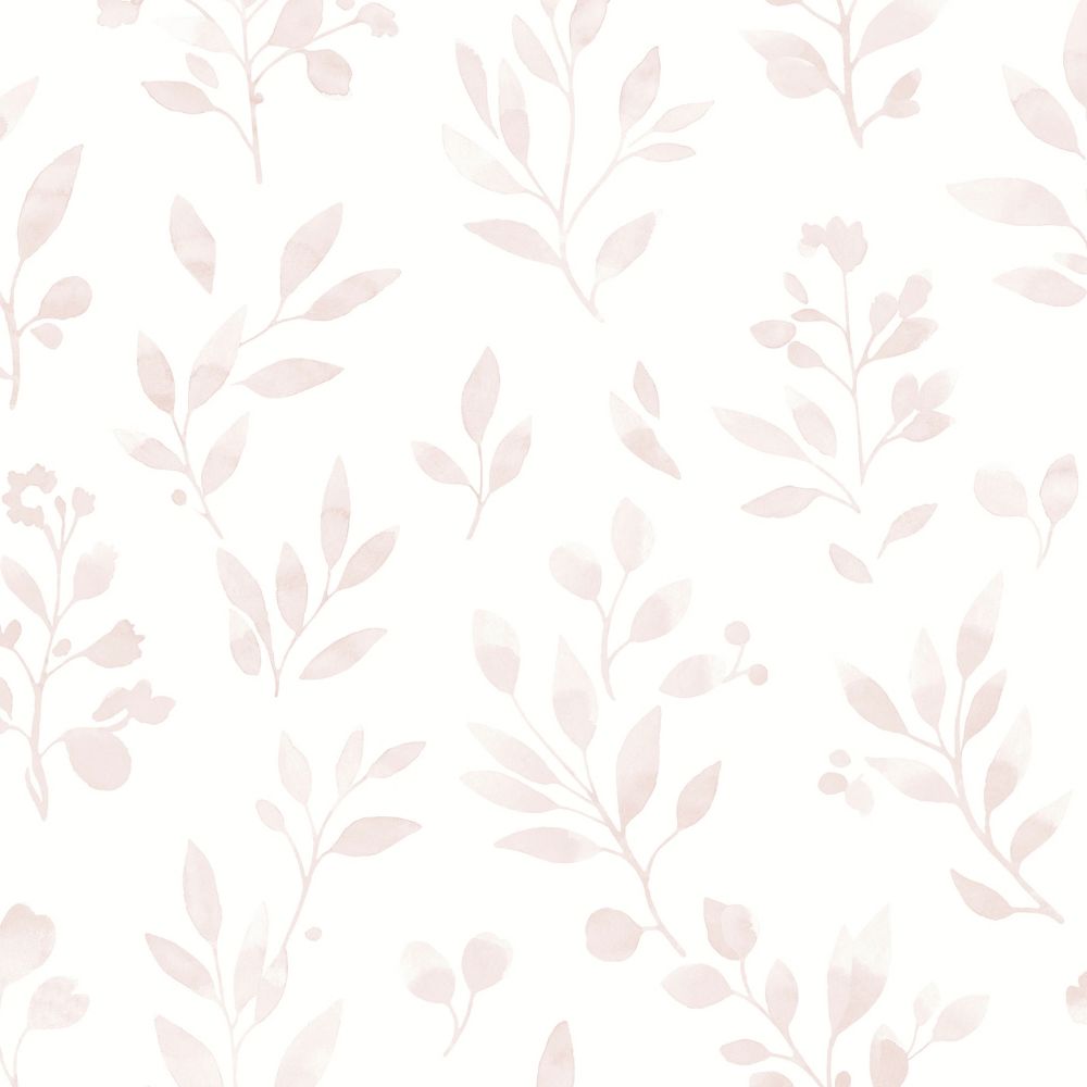 Diseño sin título - 2026-09-25T091019.013 Papel pintado infantil hojas rosa - Imagen 1