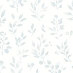 Papel pintado infantil hojas azul